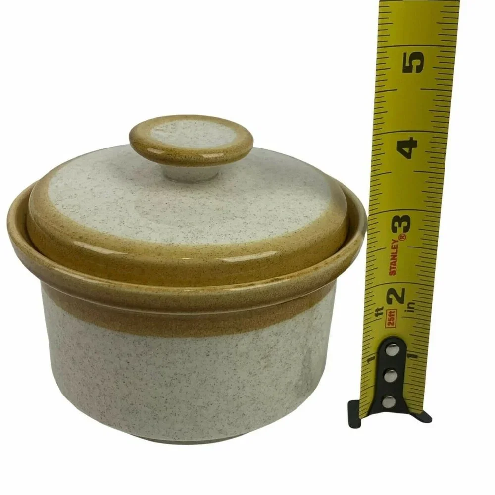 Mikasa Stone Manor Mini Casserole Dish w/ Lid Speckled Oven to Table MCM 12‎ oz